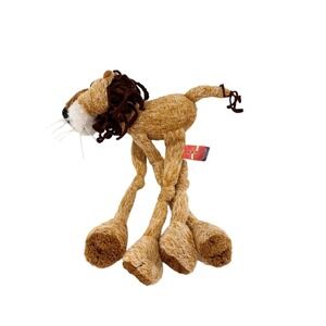 First & Main Knotknee Lion Plush Toy 12" Brown Polyester Stuffed Animal Jungle
